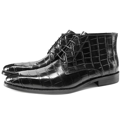 Trendy Men's Cowhide Martin Boots
