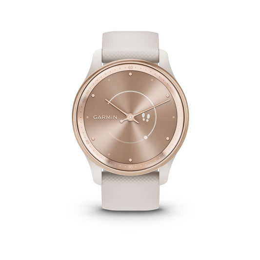 Garmin vívomove Trend Stylish Hybrid Smartwatch Long-Lasting Battery Life Dynamic Watch Hands and Touchscreen Display Ivory