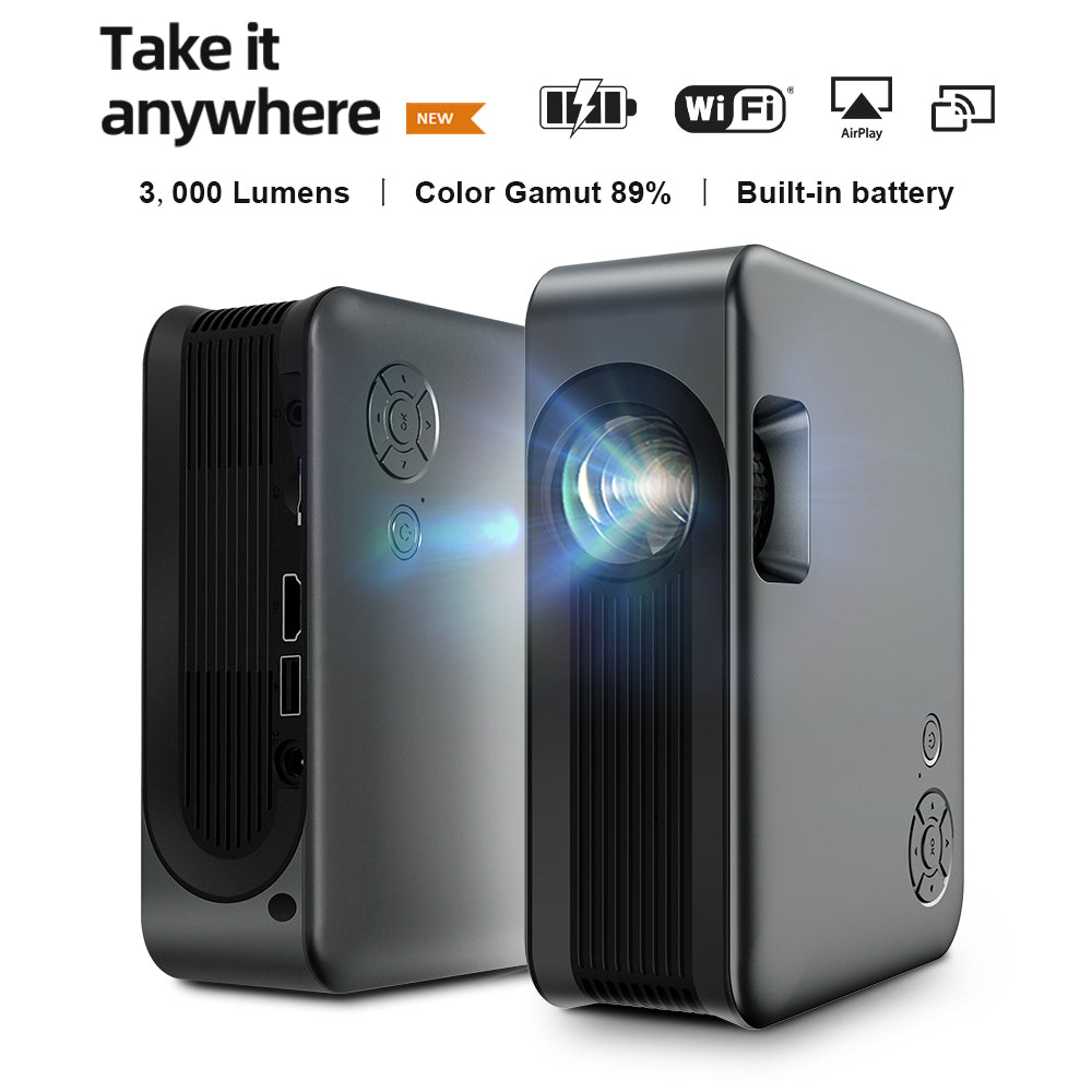 Portable HD Wireless Mini Projector for Outdoors