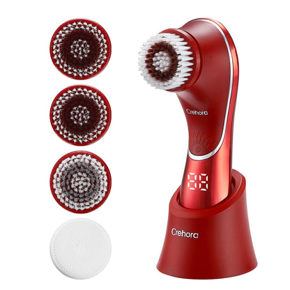 Crehora Rechargeable Facial Cleansing Brush 4 heads