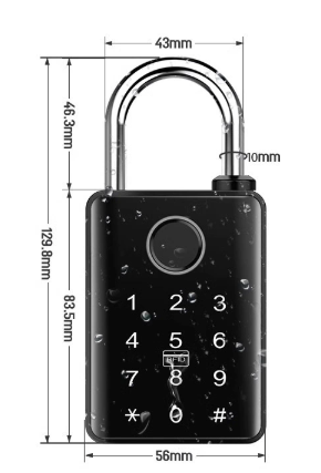 Smart Lock Waterproof L3 Fingerprint Padlock